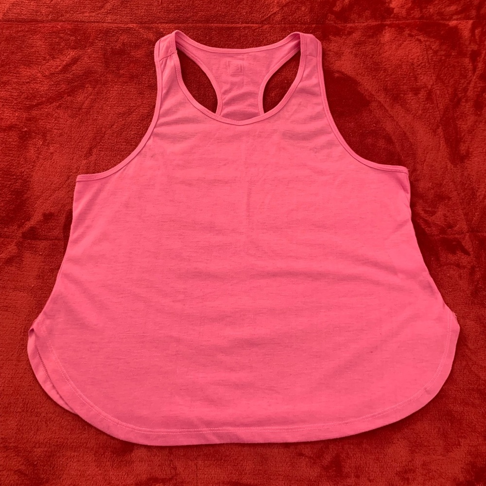 Pink racerback athletic tank size large